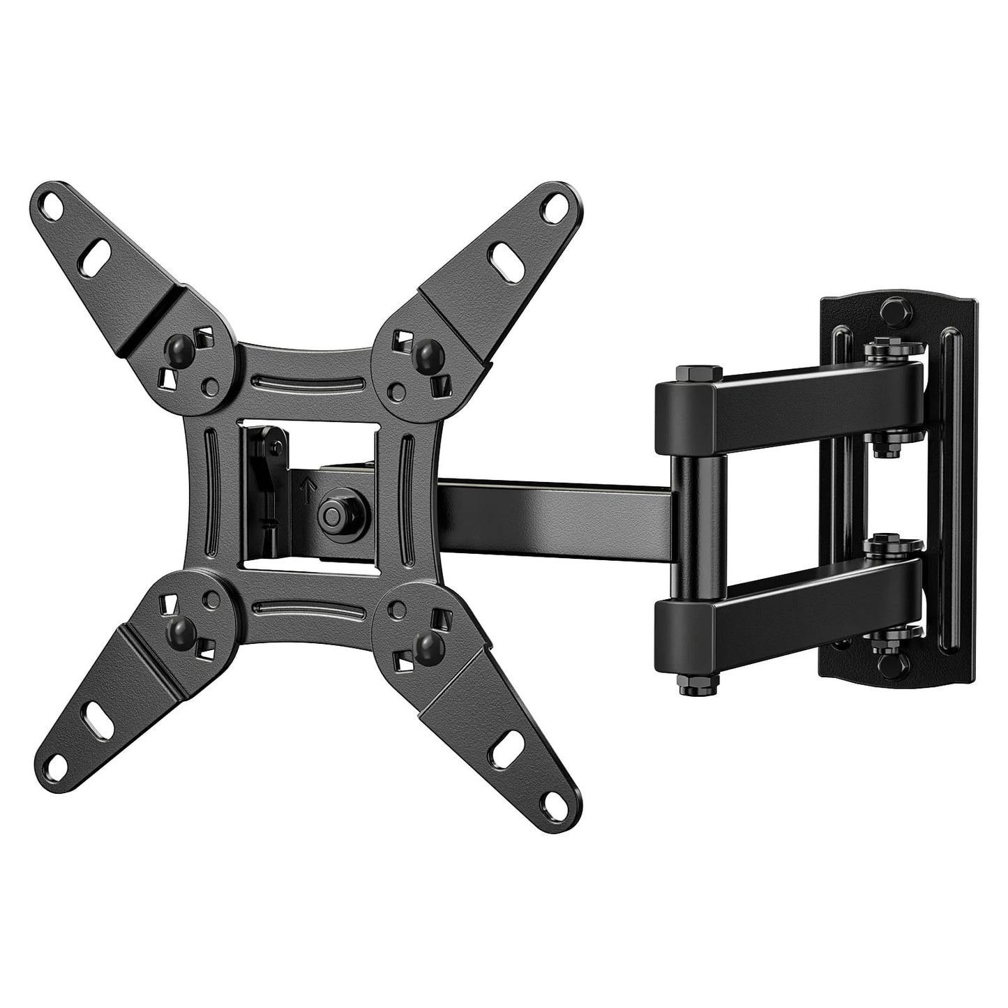 Full Motion TV Monitor Wall Mount Bracket Articulating Arms Swivels Tilts Extension Rotation for Most 13-42 inch LED LCD Flat Curved Screen TVs Monitors, Max 200x200mm up to 44lbs