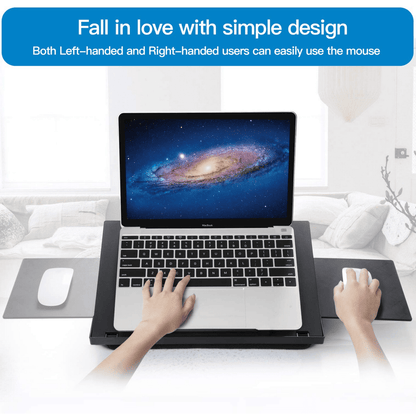 Adjustable Laptop Lap Desk Fits up to 15.6" with 6 Adjustable Angles, Detachable Mouse Pad, & Dual Cushions